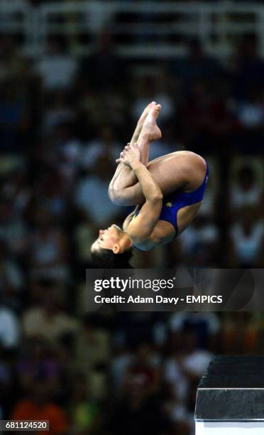 Australia's Loudy Tourky performs her second dive