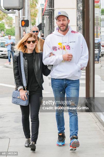 Kate Mara and celebrity stylist Johnny Wujek are seen on May 09, 2017 in Los Angeles, California.