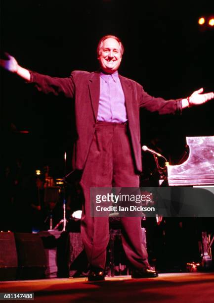Neil Sedaka performing on stage at Royal Albert Hall, London, 01 April 1992.