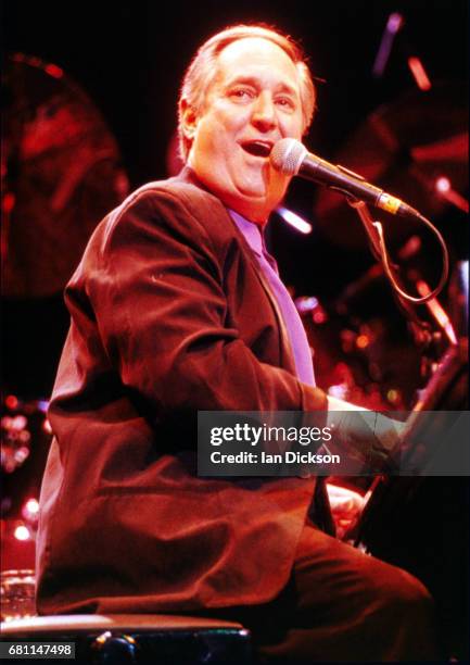 Neil Sedaka performing on stage at Royal Albert Hall, London, 01 April 1992.