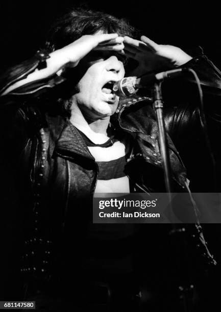 The Sensational Alex Harvey Band performing on stage at London, Music Festival, Alexandra Palace, London, 05 August 1973.