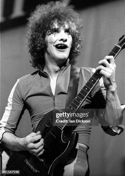 Zal Cleminson of The Sensational Alex Harvey Band performing on stage at London, Music Festival, Alexandra Palace, London, 05 August 1973. He is...