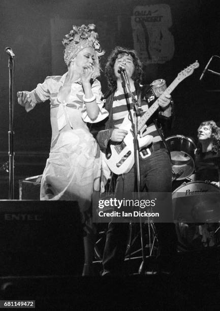 The Sensational Alex Harvey Band performing on stage at Rainbow Theatre, London, 24 January 1977.