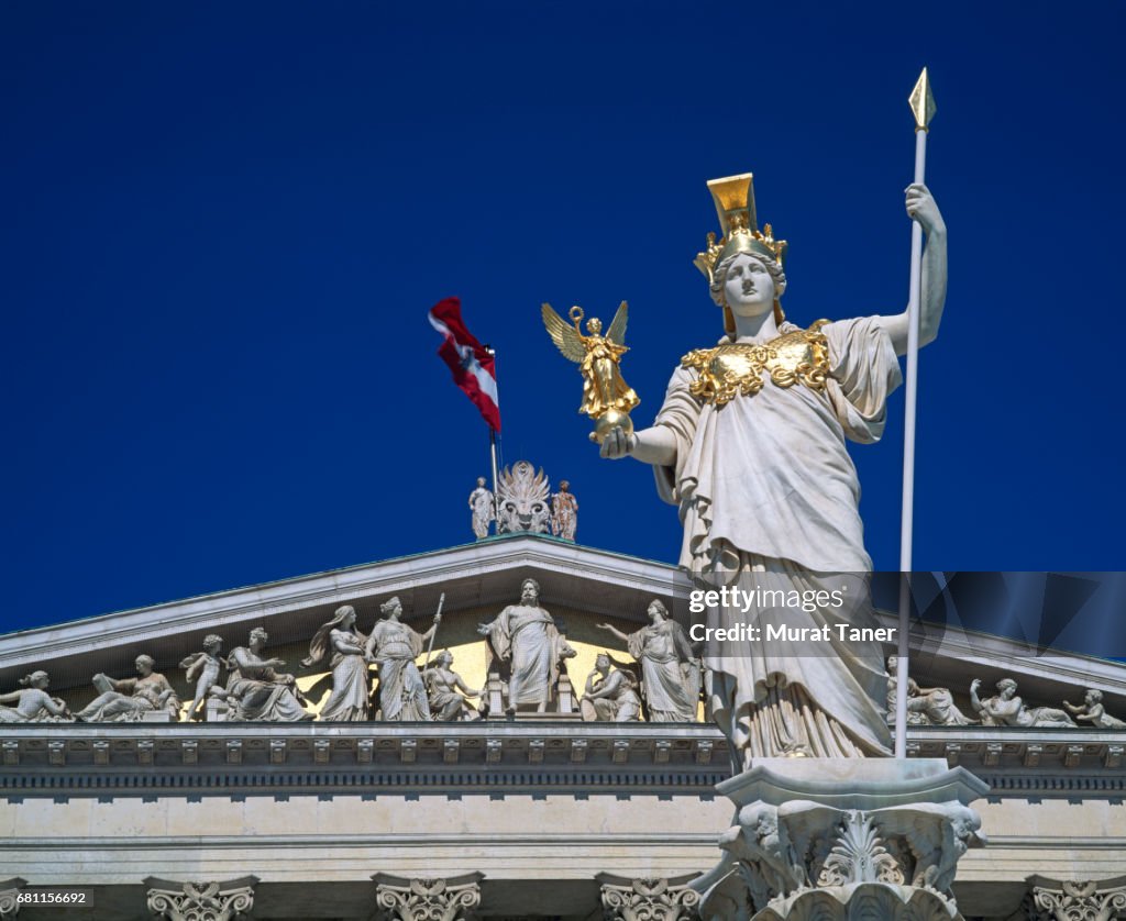 Pallas Athena Statue in front of the Austrian Parliament
