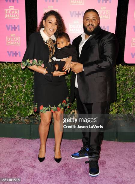 Khaled, Nicole Tuck and son Asahd Tuck Khaled attend VH1's 2nd annual "Dear Mama: An Event to Honor Moms" on May 6, 2017 in Pasadena, California.