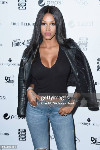 Singer Fanny Nguesha attends the 2017 Def Jam Upfronts presented by Honda Stage, Pepsi, Courvoisier, and True Religion at Kola House NYC on May 9,...