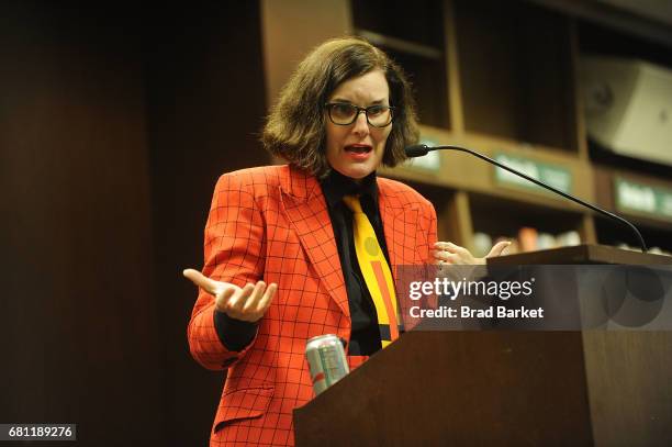 Author Paula Poundstone signs copies of her new book "The Totally Unscientific Study Of The Search For Human Happiness" at Barnes & Noble 82nd Street...