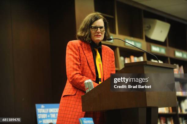 Author Paula Poundstone signs copies of her new book "The Totally Unscientific Study Of The Search For Human Happiness" at Barnes & Noble 82nd Street...