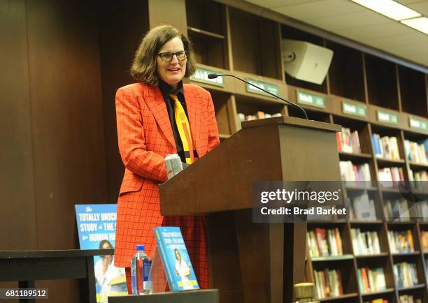 Author Paula Poundstone signs copies of her new book "The Totally Unscientific Study Of The Search For Human Happiness" at Barnes & Noble 82nd Street...