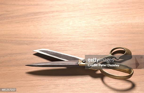 tailoring scissors with copy space - tailor made ストックフォトと画像