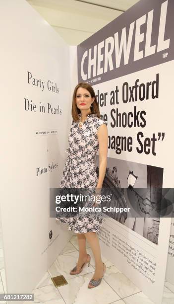 Author Plum Sykes attends Book Launch Party for Plum Sykes' Party Girls Die In Pearls hosted by Brooks Brothers and Zac Posen at Brooks Brothers on...