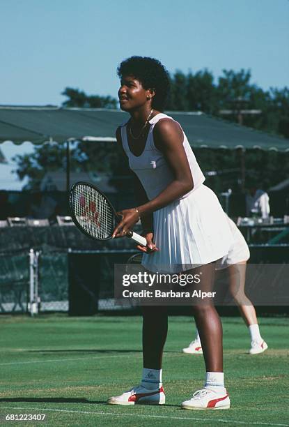 American tennis player Lori McNeil at the Virginia Slims Tennis Tournament, July 1986.