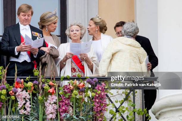 King Willem-Alexander and Queen Maxima, Princess Beatrix, Princess Mabel and Prince Constantijn of The Netherlands and Princess Astrid of Norway...