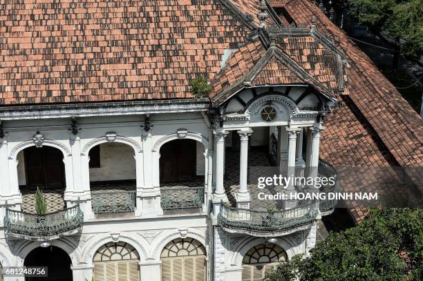 This picture taken on February 21, 2017 shows a part of one of the most beautifull French-colonial era villas which was reportedly offered for 35...