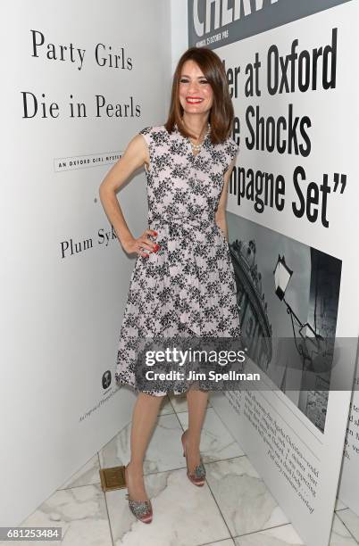 Writer Plum Sykes attends her "Party Girls Die In Pearls" book launch celebration at Brooks Brothers on May 9, 2017 in New York City.