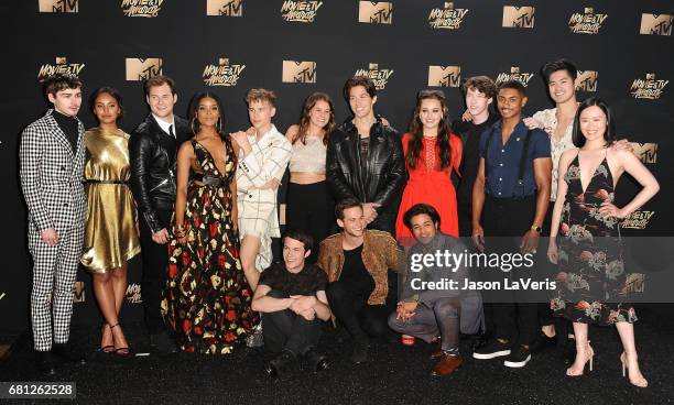 Reasons Why' Actors Miles Hezer, Alisha Boe, Justin Prentice, Ajiona ALexus, Tommy Dorfman, Katherine Langford, Devin Druid, Steven Silver, Ross...