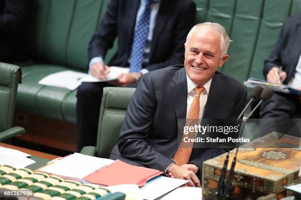 Prime Minister Malcolm Turnbull during question time at Parliament House on May 10, 2017 in Canberra, Australia. The Turnbull Government's second...