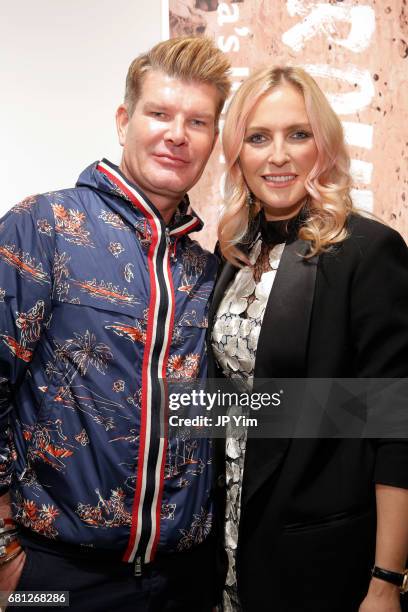 Edward O'Sullivan and Keren Craig attend "A Magic Bus Cocktail Party" at DAG Modern on May 9, 2017 in New York City.