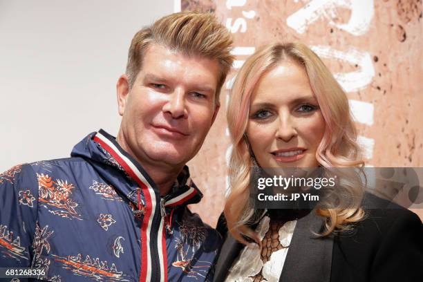 Edward O'Sullivan and Keren Craig attend "A Magic Bus Cocktail Party" at DAG Modern on May 9, 2017 in New York City.