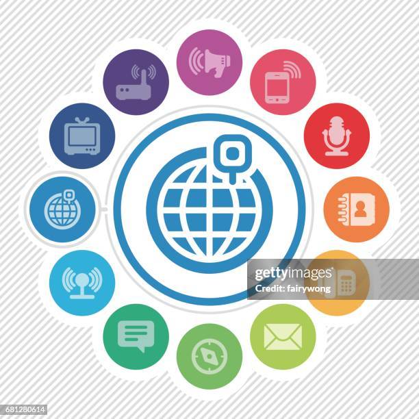 communication icons - world languages stock illustrations