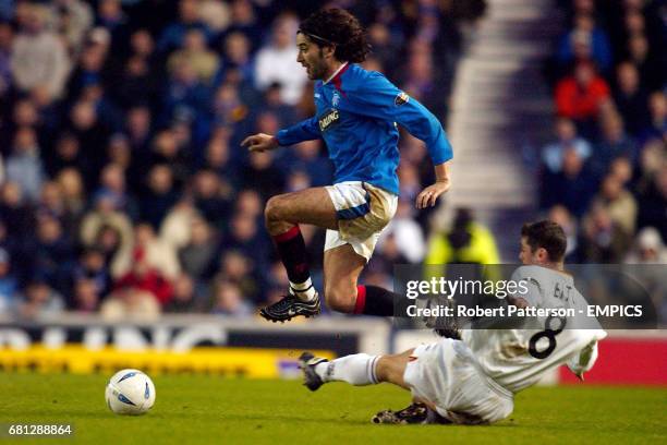 Rangers' Nuno Capucho and Motherwell's Scott Leitch