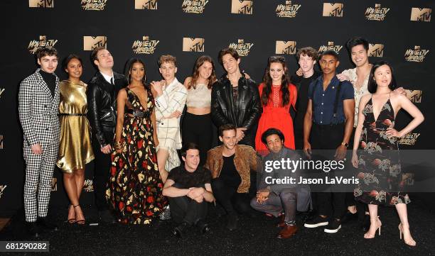 Reasons Why' Actors Miles Hezer, Alisha Boe, Justin Prentice, Ajiona ALexus, Tommy Dorfman, Katherine Langford, Devin Druid, Steven Silver, Ross...