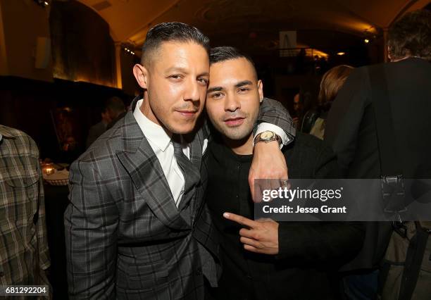 Actors Theo Rossi and Gabriel Chavarria attend the premiere of BH Tilt's "Lowriders" after party on May 9, 2017 in Los Angeles, California.