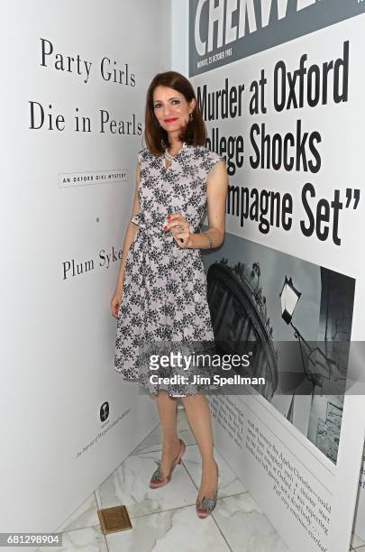 Writer Plum Sykes attends her "Party Girls Die In Pearls" book launch celebration at Brooks Brothers on May 9, 2017 in New York City.