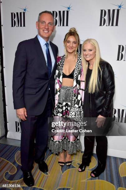 President and CEO Michael O'Neill, singer Julia Michaels, and BMI V.P. And General Manager Barbara Cane at the Broadcast Music, Inc honors Barry...