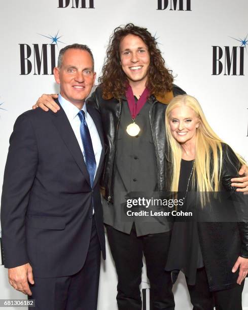 Vice president and general manager, writer/publisher relations Barbara Cane, songwriter Tobias Jesso Jr. And BMI president & CEO Mike O'Neill at the...