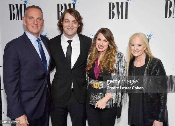 President & CEO Mike O'Neill, BMI vice president and general manager, writer/publisher relations Barbara Cane at the Broadcast Music, Inc honors...