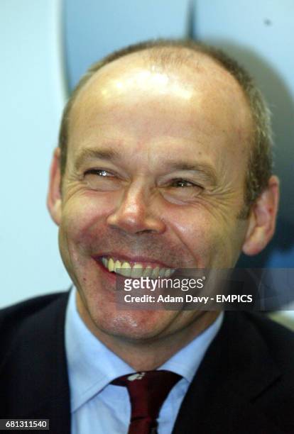 England's coach Sir Clive Woodward in relaxed mood as he talks about the upcoming 6 Nations