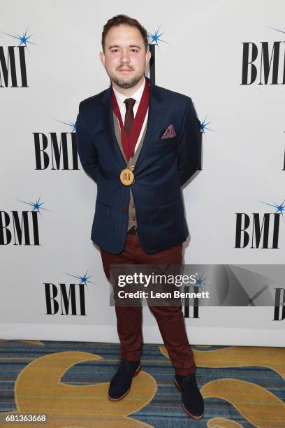 Tom Barnes at the Broadcast Music, Inc arrives at the 65th Annual BMI Pop Awards at the Beverly Wilshire Four Seasons Hotel on May 9, 2017 in Beverly...