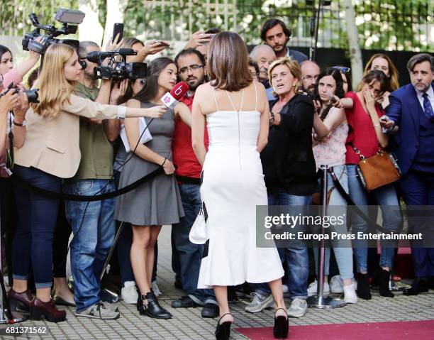 Penelope Cruz attends the opening of new Carpisa stores on May 9, 2017 in Madrid, Spain.