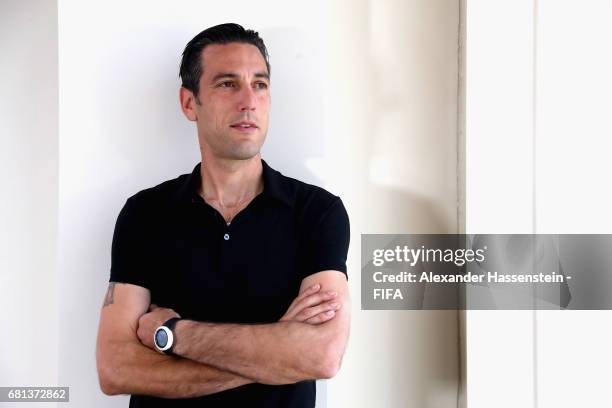 Legend Ivan Vicelich of New Zealand poses after a interview at The Diplomat Radisson BLU Hotel, ahead of the 67th FIFA Congress, on May 10, 2017 in...