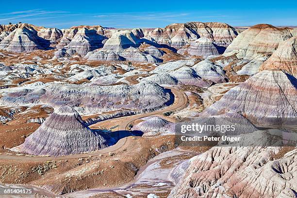 blue mesa badlands,petrified forest national park - petrified forest national park stock pictures, royalty-free photos & images