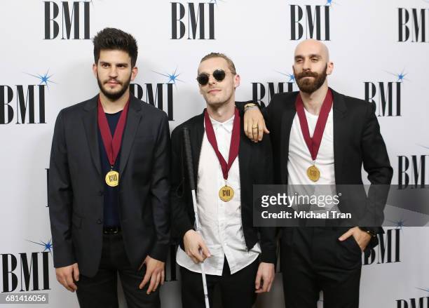 Adam Levin, Casey Harris, and Sam Harris arrive to the 65th Annual BMI Pop Awards held at the Beverly Wilshire Four Seasons Hotel on May 9, 2017 in...