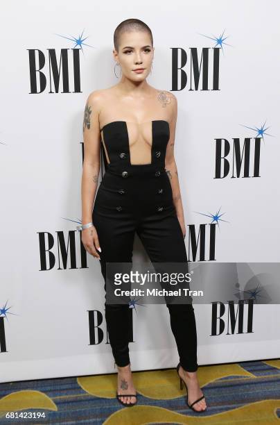 Ashley Nicolette Frangipane aka Halsey arrives to the 65th Annual BMI Pop Awards held at the Beverly Wilshire Four Seasons Hotel on May 9, 2017 in...
