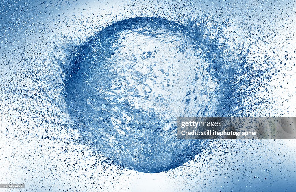 Water explosion, water ball