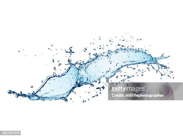 water splash explosion - water splash white background stockfoto's en -beelden