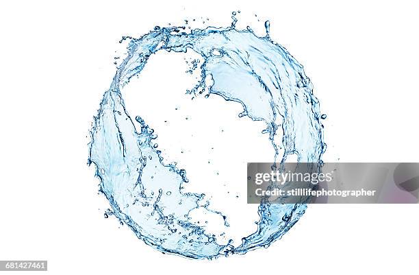 water splash circle - water splash imagens e fotografias de stock