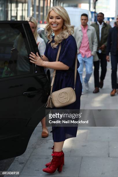 Katie Piper seen leaving the AOL BUILD Series LDN on May 10, 2017 in London, England.