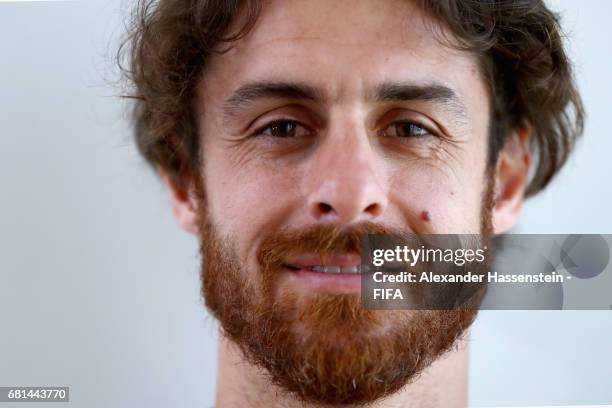 Legend Pablo Aimar of Argentina poses after a interview at The Diplomat Radisson BLU Hotel on May 10, 2017 in Manama, Bahrain.