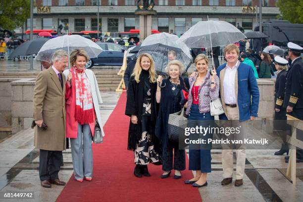 King Philippe of Belgium, Queen Mathilde of Belgium, Princess Mabel of Orange-Nassau, Princess Beatrix of the Netherlands, Queen Maxima of the...