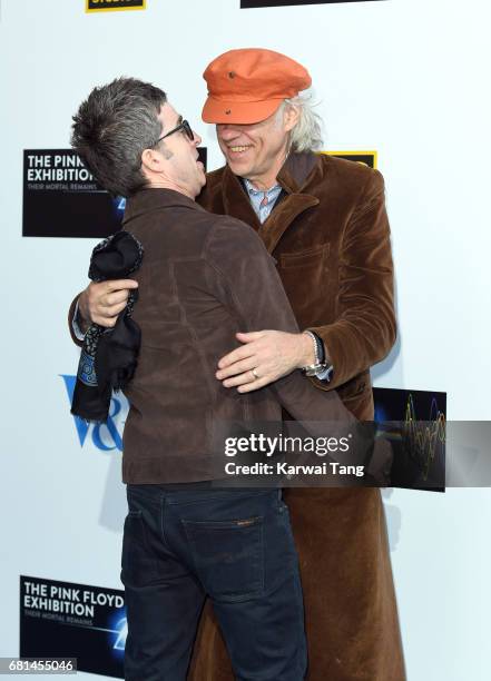 Noel Gallagher and Bob Geldof attend the Pink Floyd Exhibition: Their Mortal Remains at The V&A Museum on May 9, 2017 in London, England.
