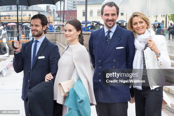 Carl Philip of Sweden, Princess Sofia of Sweden, Prince Nikolaos of Greece and Princess Tatiana Greece attend a lunch on the Norwegian Royal yatch...