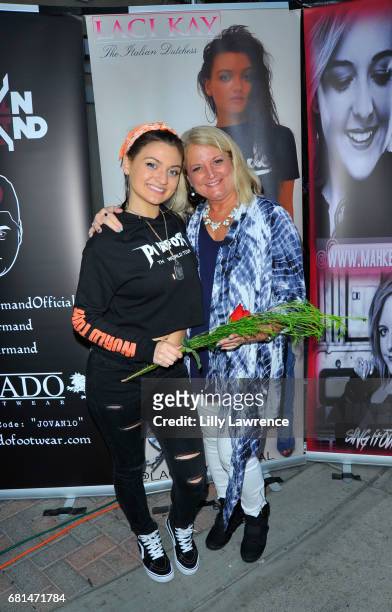 Singer/actress Laci Kay with her mother, Cindy Schoonover, at Mother's Day Night Out Concert at Surf City Nights on May 9, 2017 in Huntington Beach,...