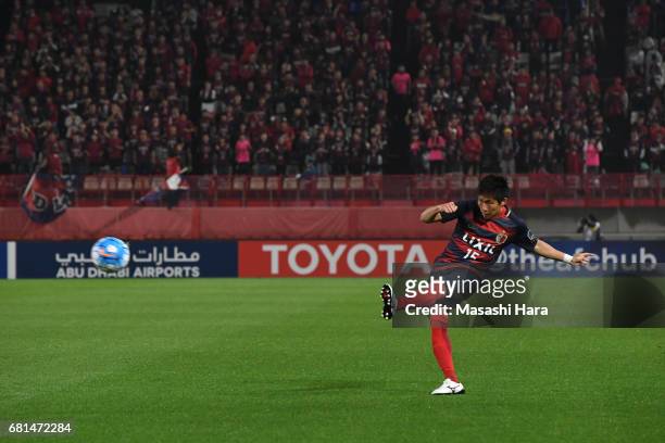 Yuto Misao of Kashima Antlers in action during the AFC Champions League Group E match between Kashima Antlers and Muangthong United at Kashima...