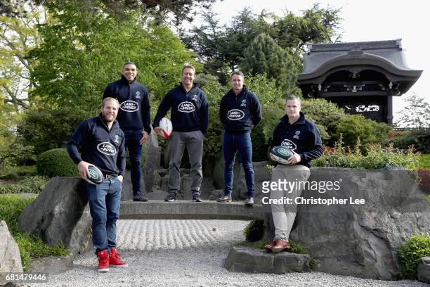 Land Rover Ambassador's James Haskell, Brian Habana, Jonny Wilkinson, Shane Williams and Jamie Heaslip pose for the camera at the Japanese Gate...