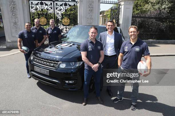 Land Rover Ambassadors, Brian Habana, James Haskell, Jamie Heaslip, Shane Williams and Jonny Wilkinson with Mark Cameron, Jaguar Land Rover...